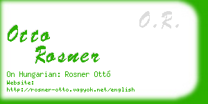 otto rosner business card